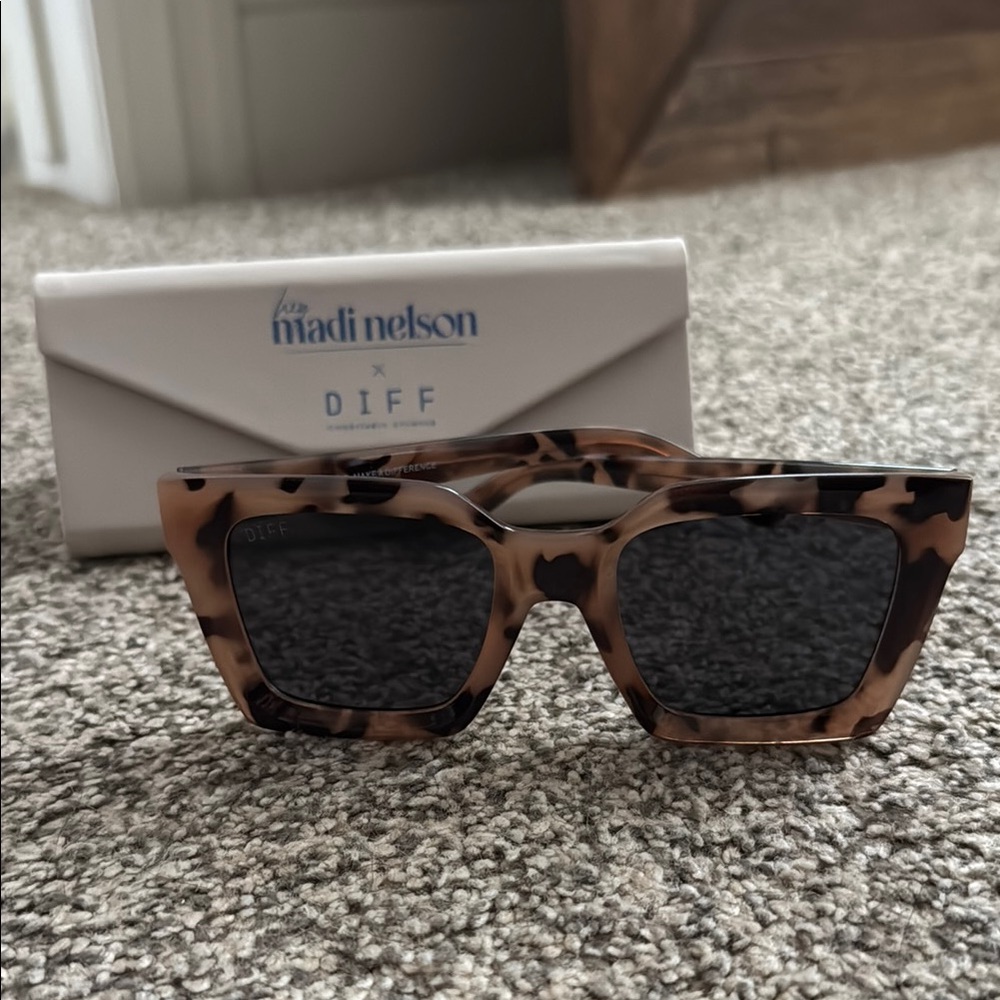 DIFF x Madi Nelson The Navy Tortoise Sunglasses